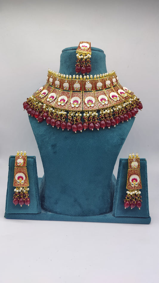 Trisha meenakari Bridal choker set
