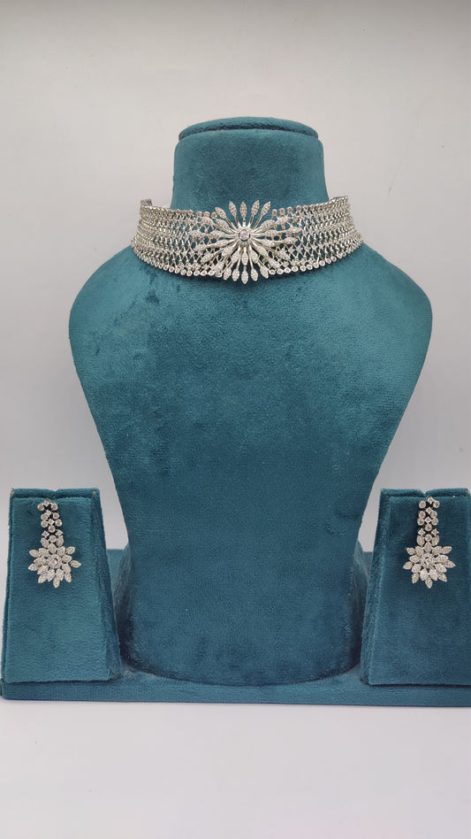 Ishqi AD Silver choker set