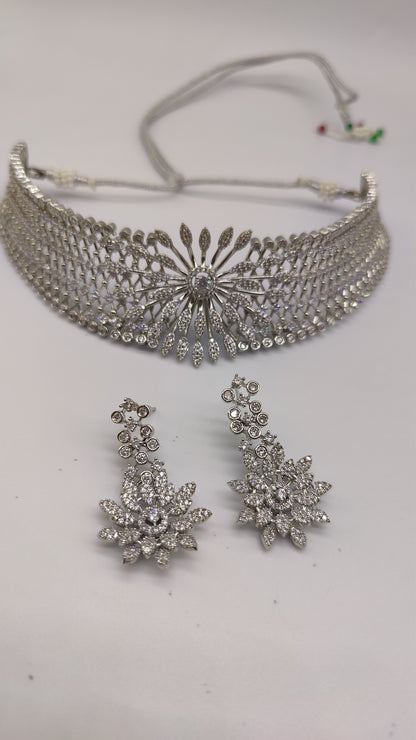 Ishqi AD Silver choker set