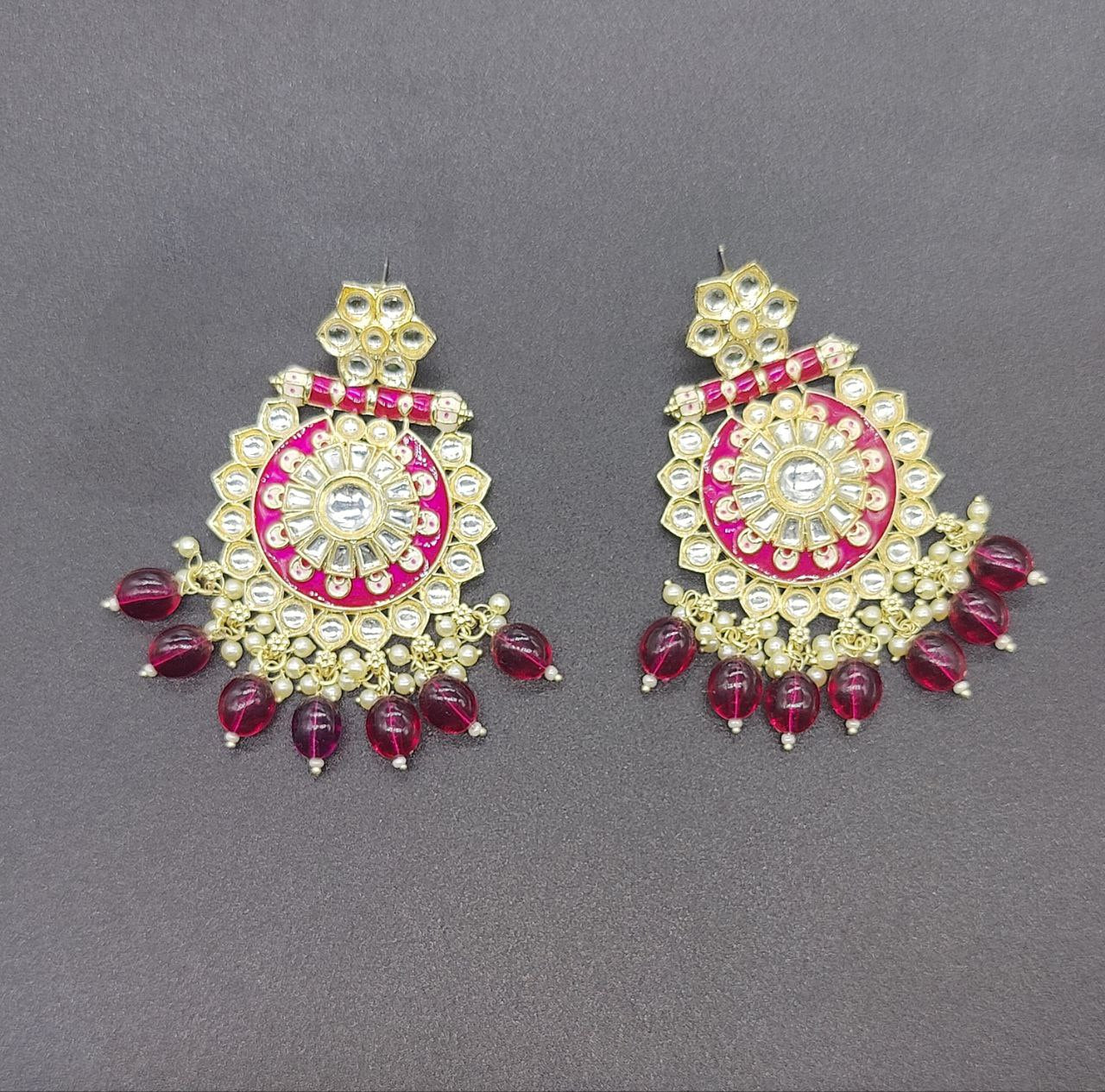 Ruby Radiance Red Kundan & Monalisa Marvels