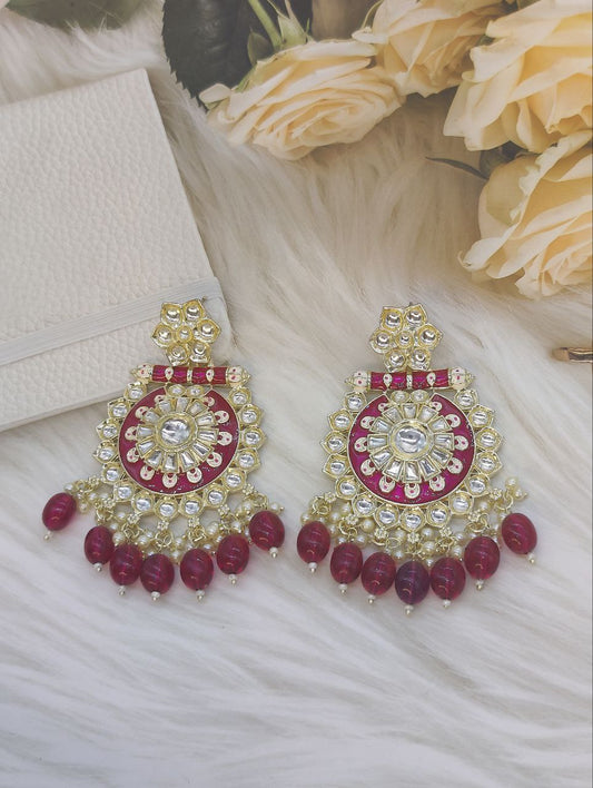 Ruby Radiance Red Kundan & Monalisa Marvels