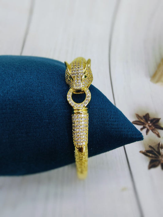 18K Gold Plated Zirconia Jaguar Bracelet