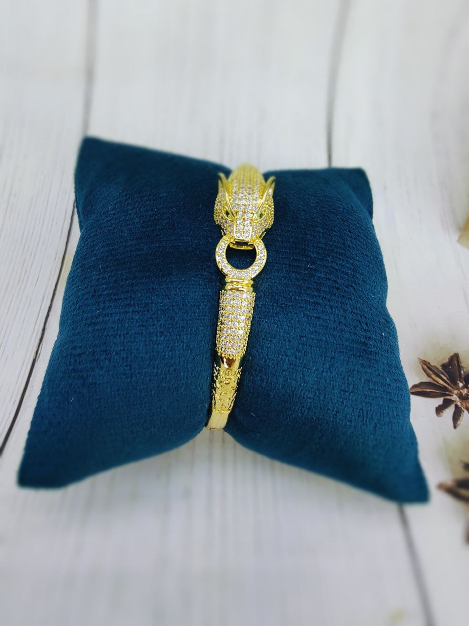 18K Gold Plated Zirconia Jaguar Bracelet