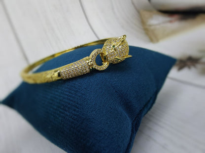 18K Gold Plated Zirconia Jaguar Bracelet