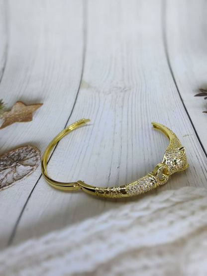 18K Gold Plated Zirconia Jaguar Bracelet