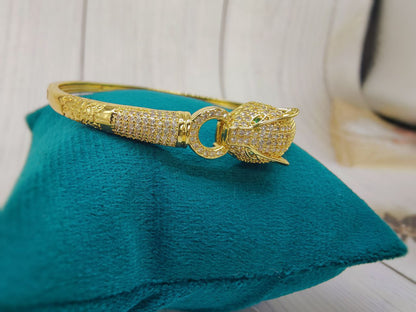 18K Gold Plated Zirconia Jaguar Bracelet