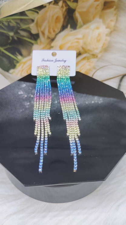 Korean Multi color Anti Tarnish Earrings