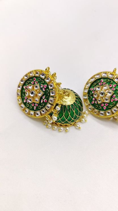 Meenakari Jhumkis