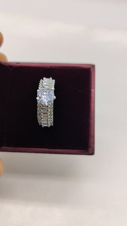 Meera CZ Solitaire Adjustable Ring