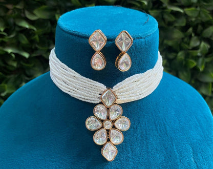 Ashnoor moissanite choker set