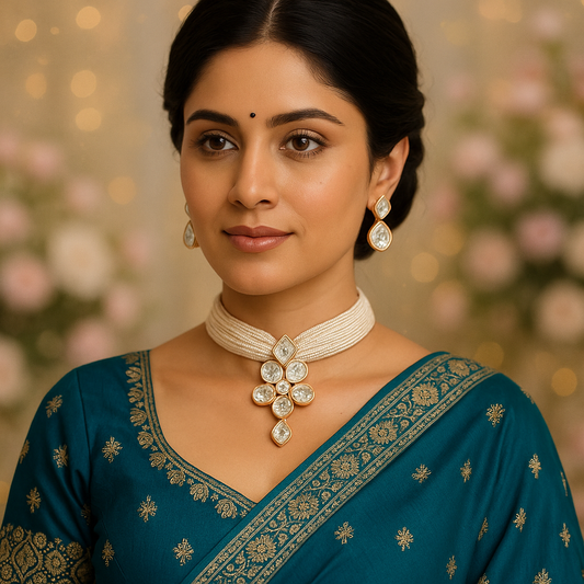 Ashnoor moissanite choker set
