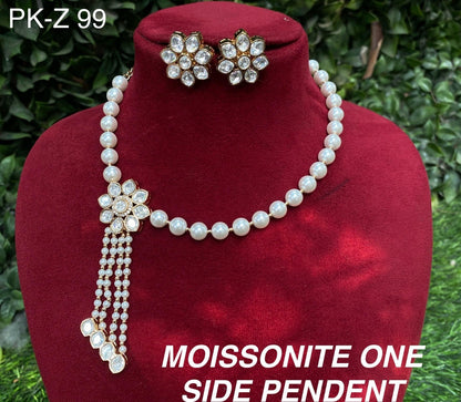 Tarini moissanite pearl set