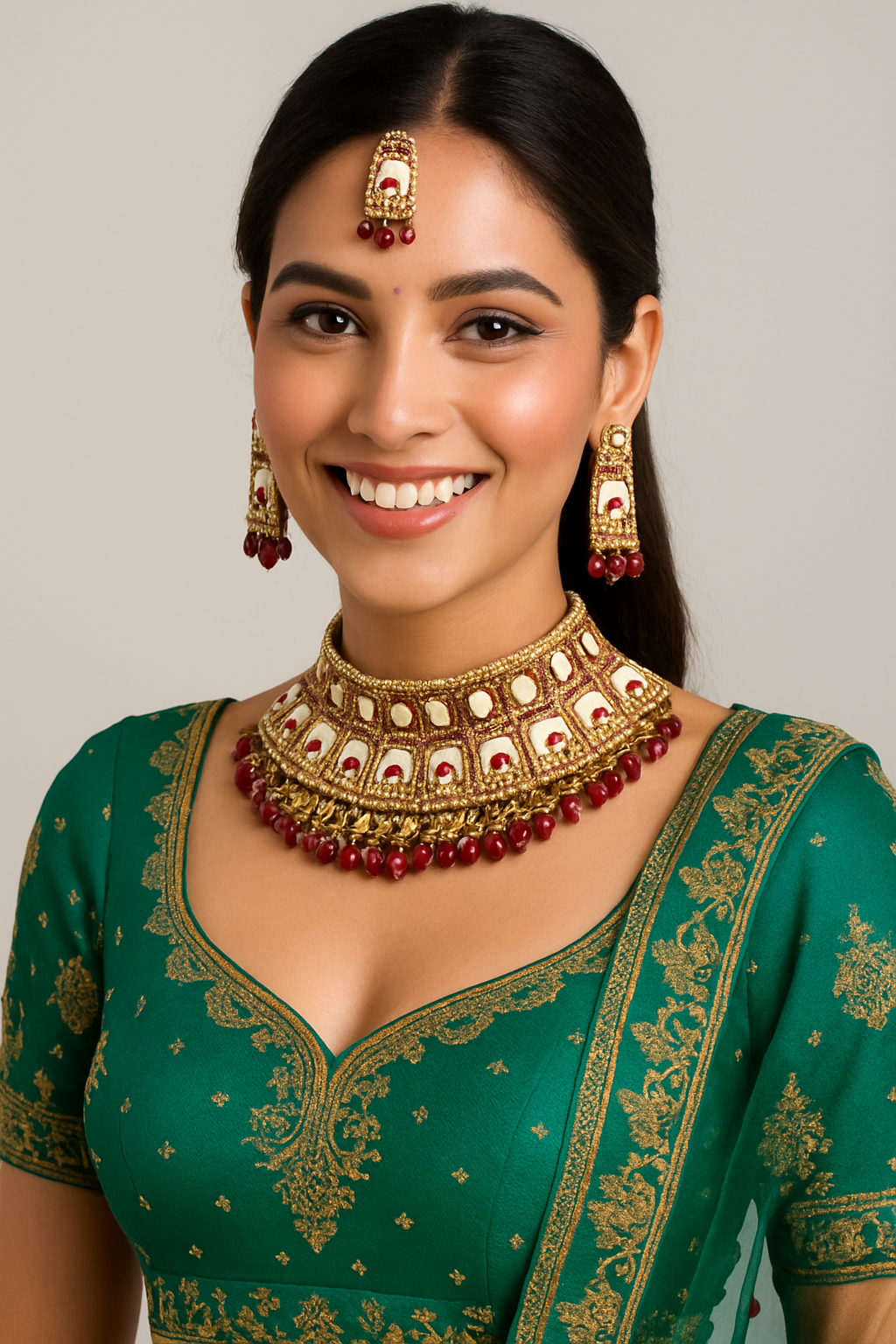 Trisha meenakari Bridal choker set