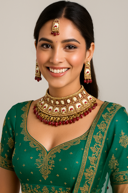 Trisha meenakari Bridal choker set