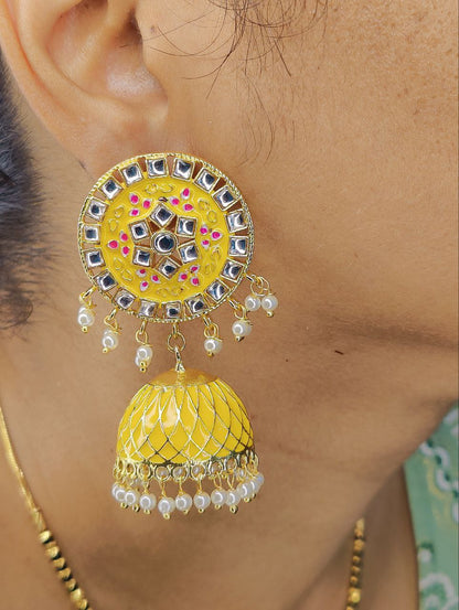 Meenakari Jhumkis