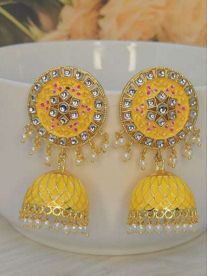 Meenakari Jhumkis